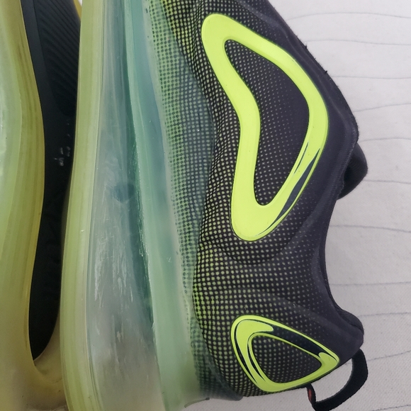 Nike Youth Air Max 720 Retro Future Size 7Y Black Volt Crimson Shoes AQ3196-005 - Picture 10 of 16